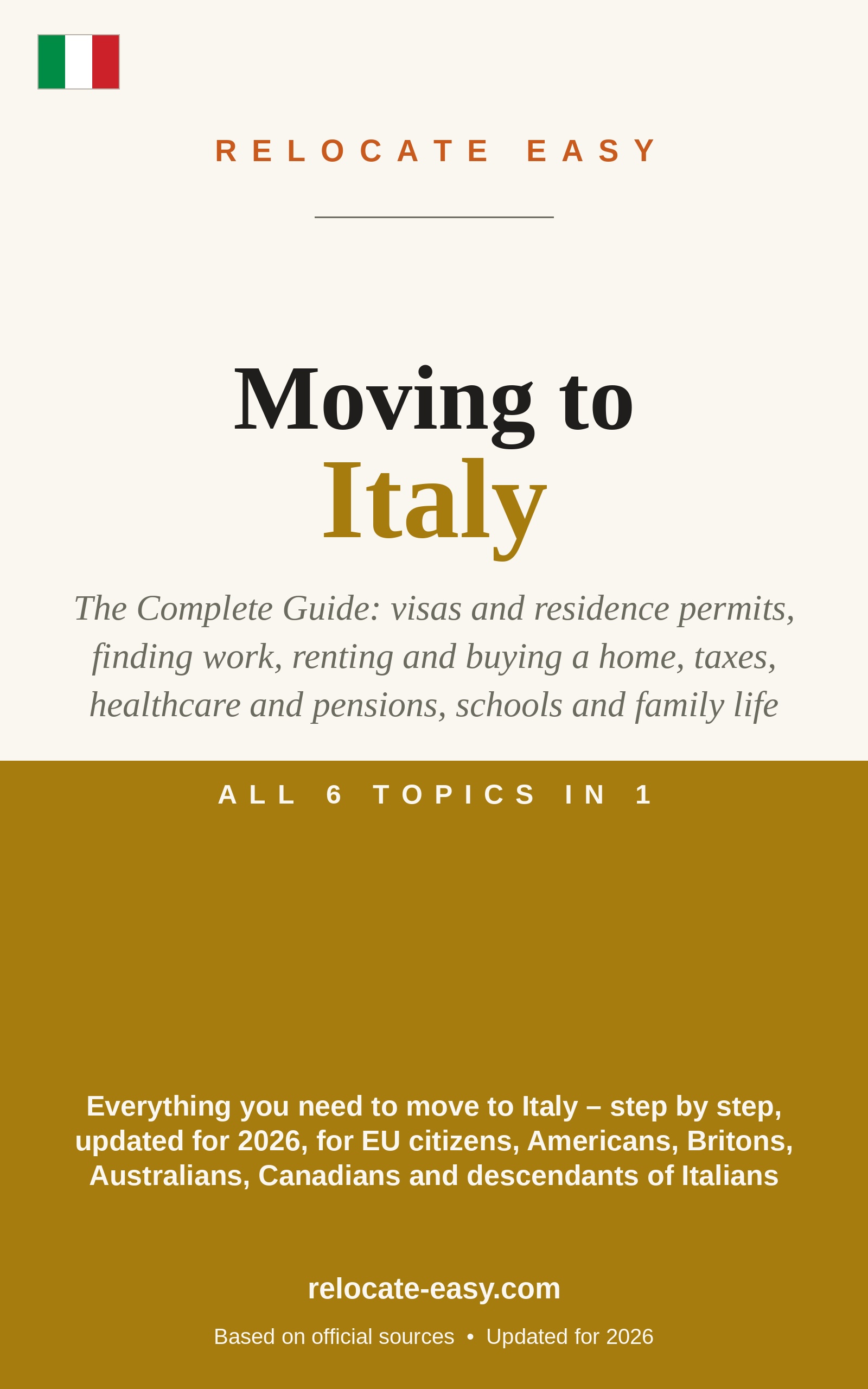 Moving to Italy – The Complete Guide – eBook