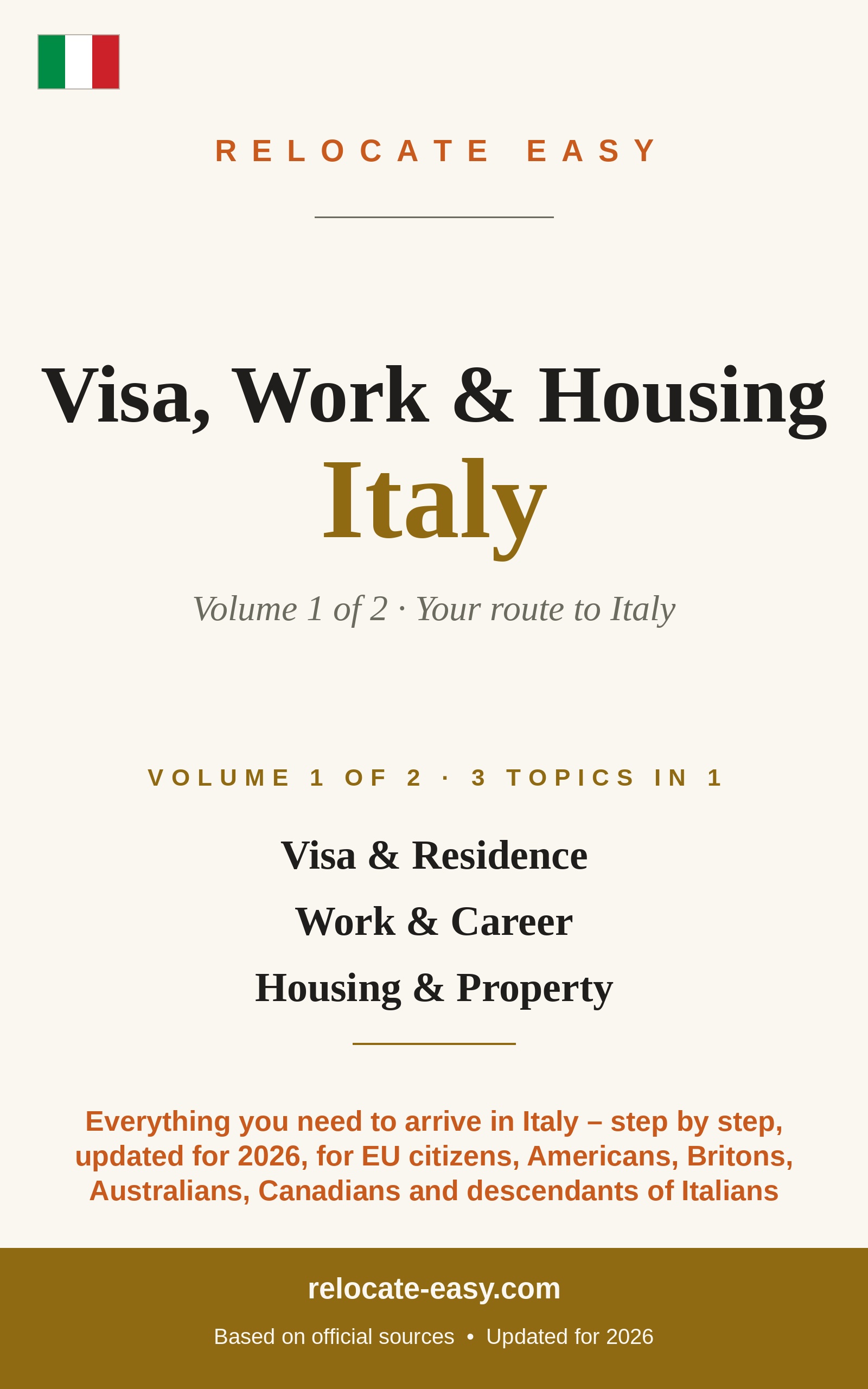 Visa, Work & Housing Italy – eBook