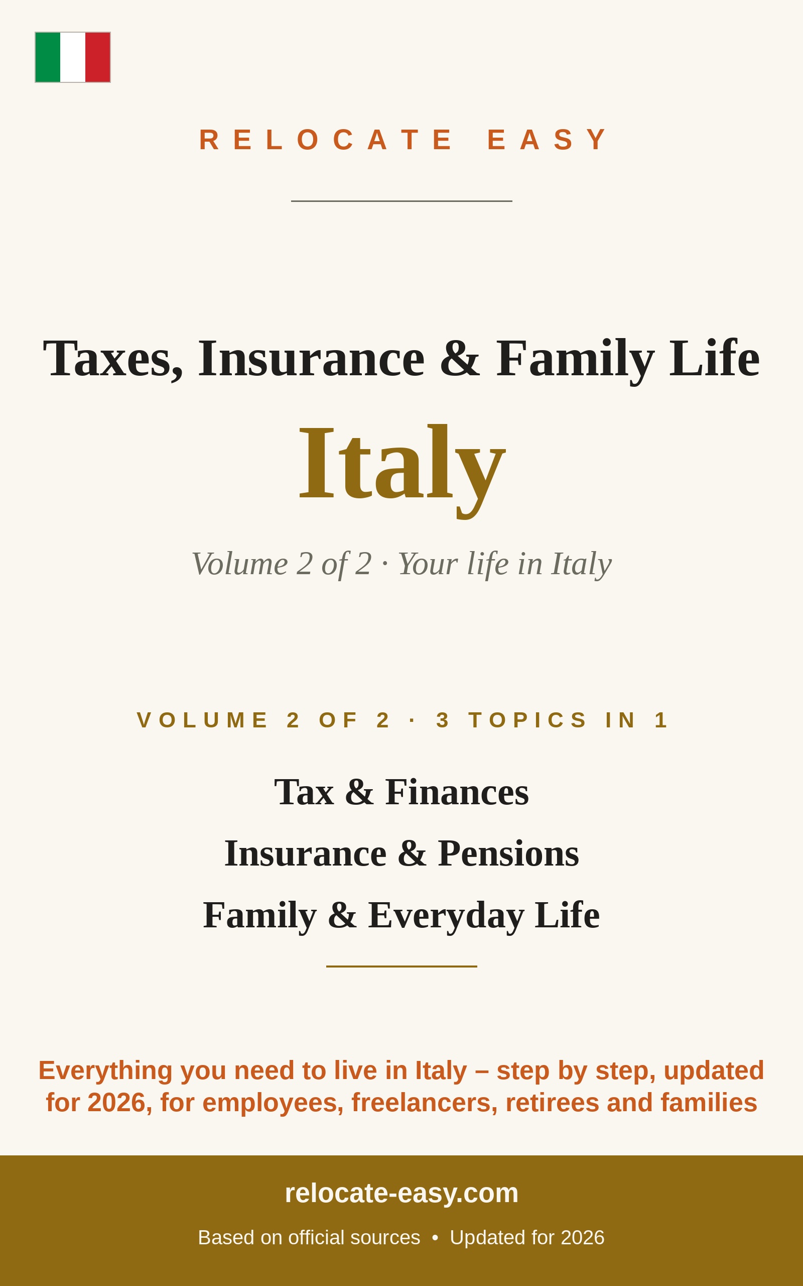 Taxes, Insurance & Family Life Italy – eBook